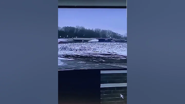 Car jumps over highway exit Dorr, Michigan