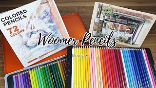 Woomer Colored Pencils Review | Coloring A Shopfront Sketch