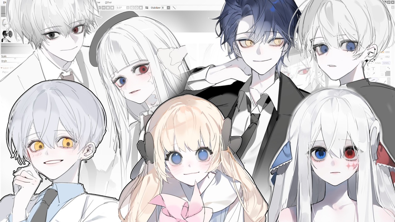 [Speed painting SAI] 2월 낙서 모음 /루시넬 스피드 페인팅