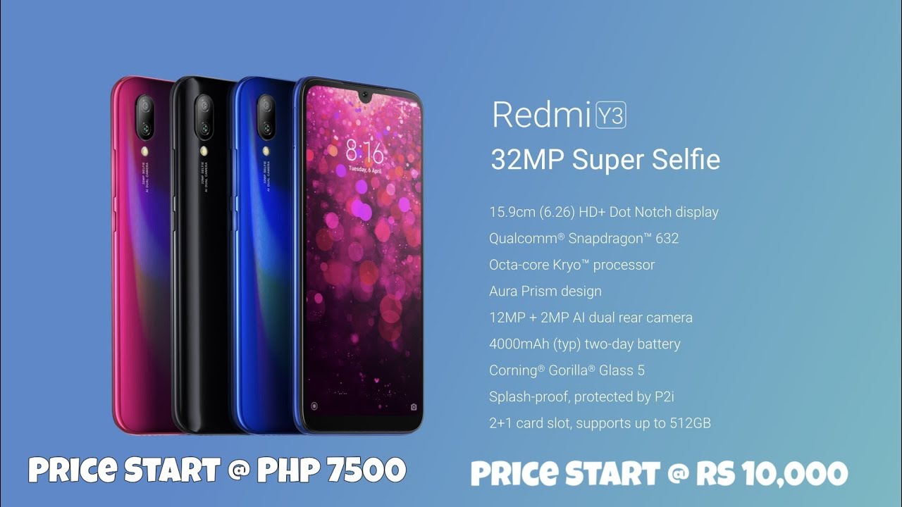 redmi y3 online price