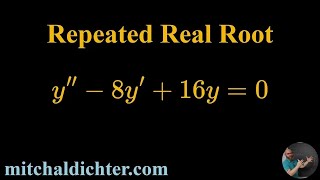 Famous Repeated Real Root Example 1 Second Order Constant Coefficient Linear Homogeneous ODE Net Worth