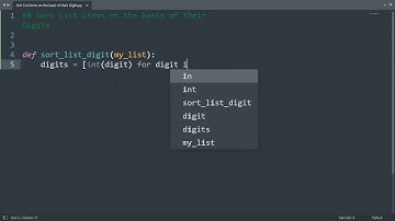 Sort list items on the basis of their digits in Python | Python Examples | Python Coding Tutorial