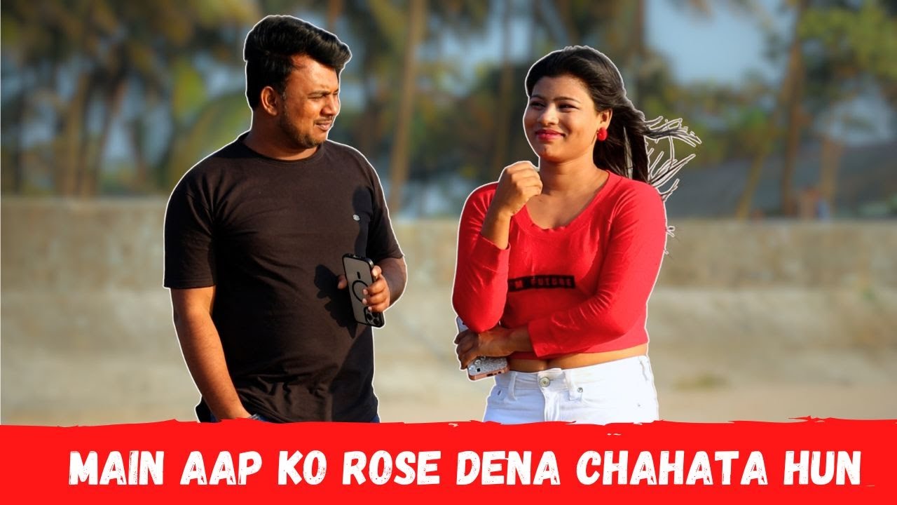 Happy Rose Day Prank ON Cute Girl