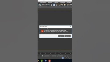 3DS Max Error Solved : An error has occurred and the application will now close
