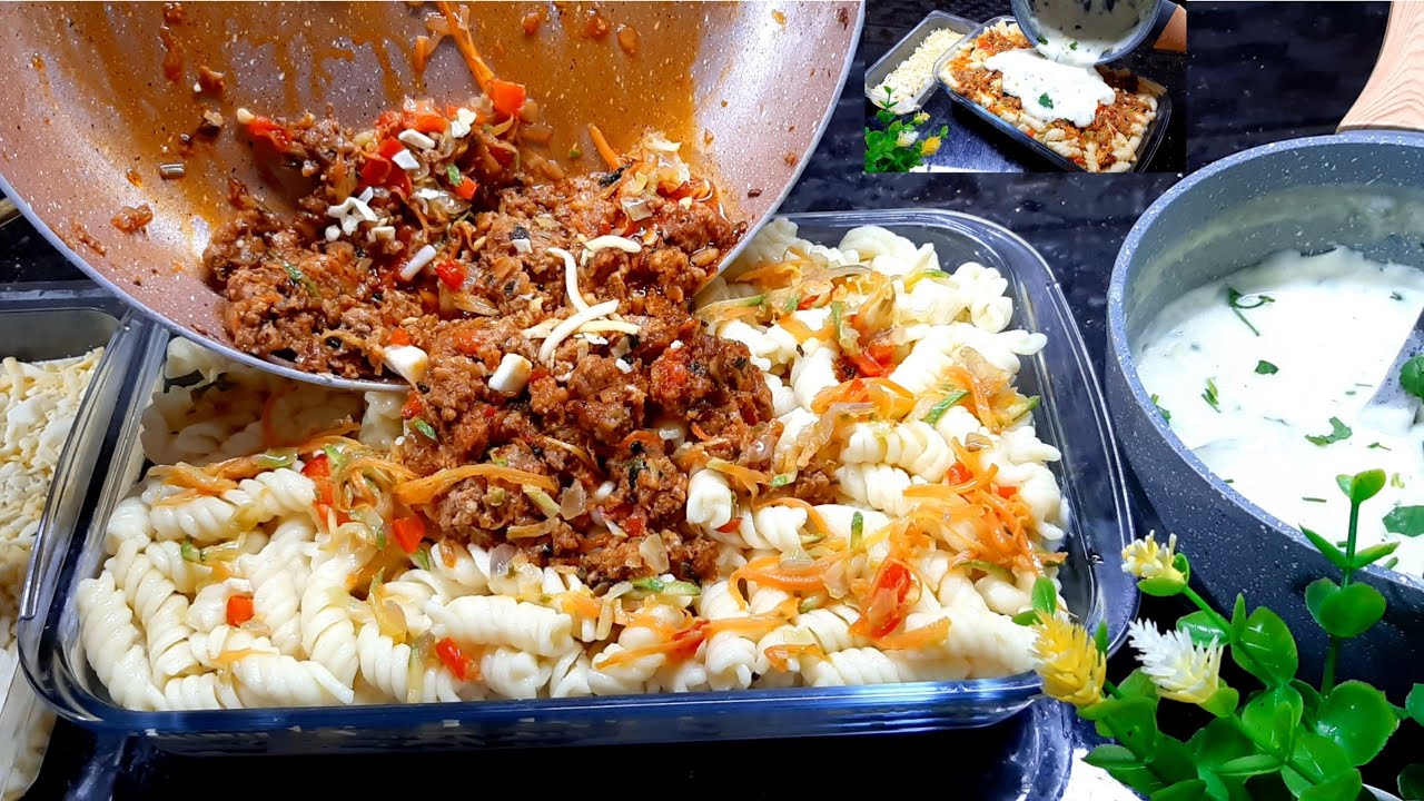 جربيها وستمتعي بها متشبعيش منها😋عندك معكرونة تعالو نحضر وجبة لغذاء او العشاء لذيذة جدا ساهلة وسريعة👌