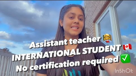 International student🇨🇦| Assistant teacher Job| No certification required ✅