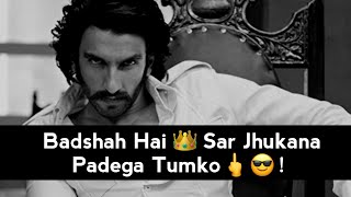 👑 Badshah Hai Hum 👥 Tumko Sar Jhukana Padega 🖕 | 😈 Bad Boy Attitude Shayari Status | Attitude Status
