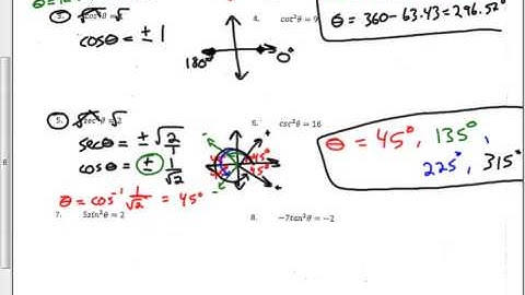 2 3b Solving Trig Functions using Square Roots Part 2