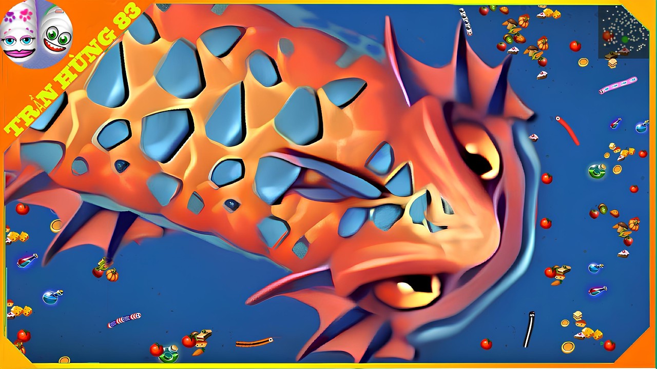 🐍WORMSZONE.IO | GIANT SLITHER SNAKE TOP 01 / Epic Worms Zone Best Gameplay! | Trần Hùng 83