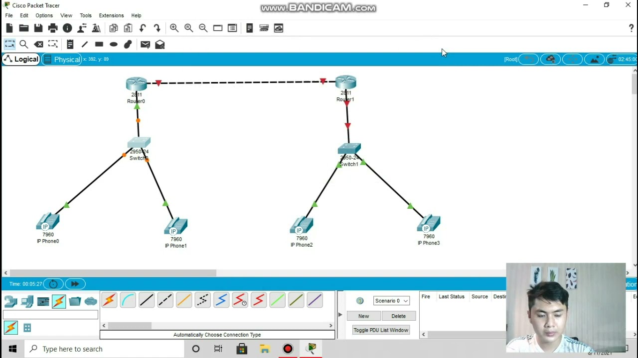 Tutorial Membuat Jaringan VOIP Menggunakan 2 Router,2 Switch,4 VoiP