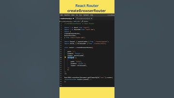 Must Know #react router createBrowserRouter concept #shorts #hindi