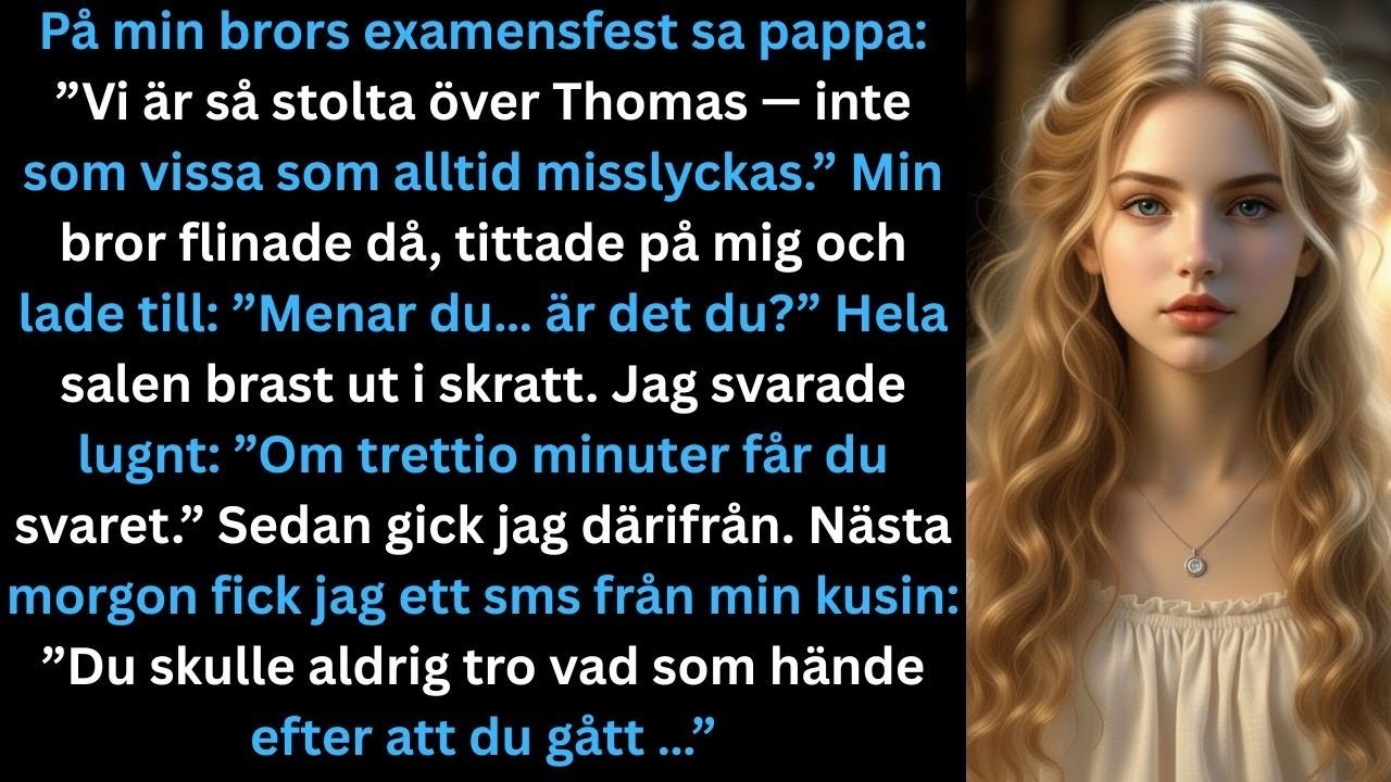 Det var inte skrattet som förstörde kvällen. Det var meningen bakom det. Jag stod med ett glas i handen på min brors befordringsfest i San Diego, omgiven av polerade leenden och dyr parfym, när...