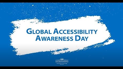 Global Accessibility Awareness Day