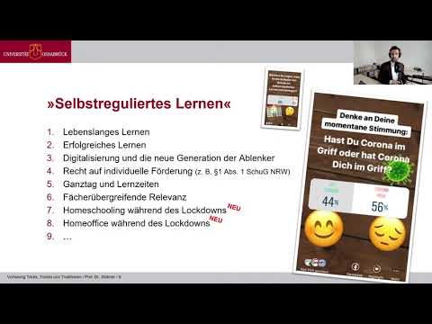 Vorlesung "Tricks, Trends und Traditionen" #4: Wie fördere ich selbstreguliertes Lernen? (SoSe21)