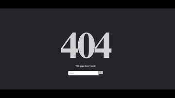 Create a 404 Error Page Using HTML & CSS