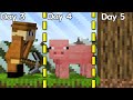 Minecraft 100 days but the world slowly expands