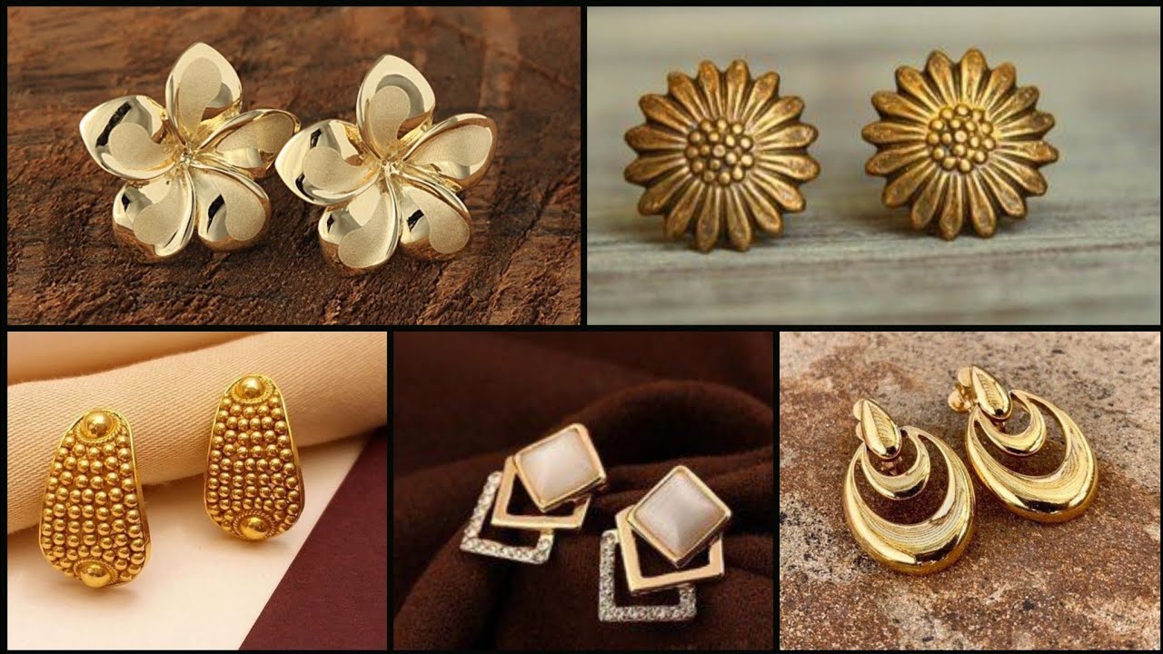 Puja Spl Trending Indian Gold plated Women Party Floral Round Stud Earrings  | eBay