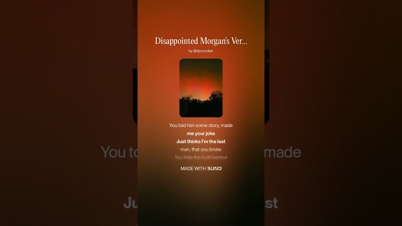 Disappointed (Morgan's Version) DJ CC Rocker