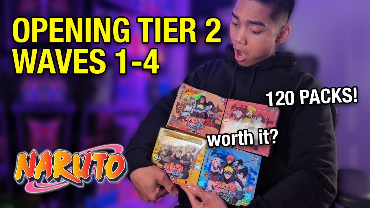 Opening Tier 2 Booster Boxes Naruto Kayou Cards Wave 1-4 - YouTube