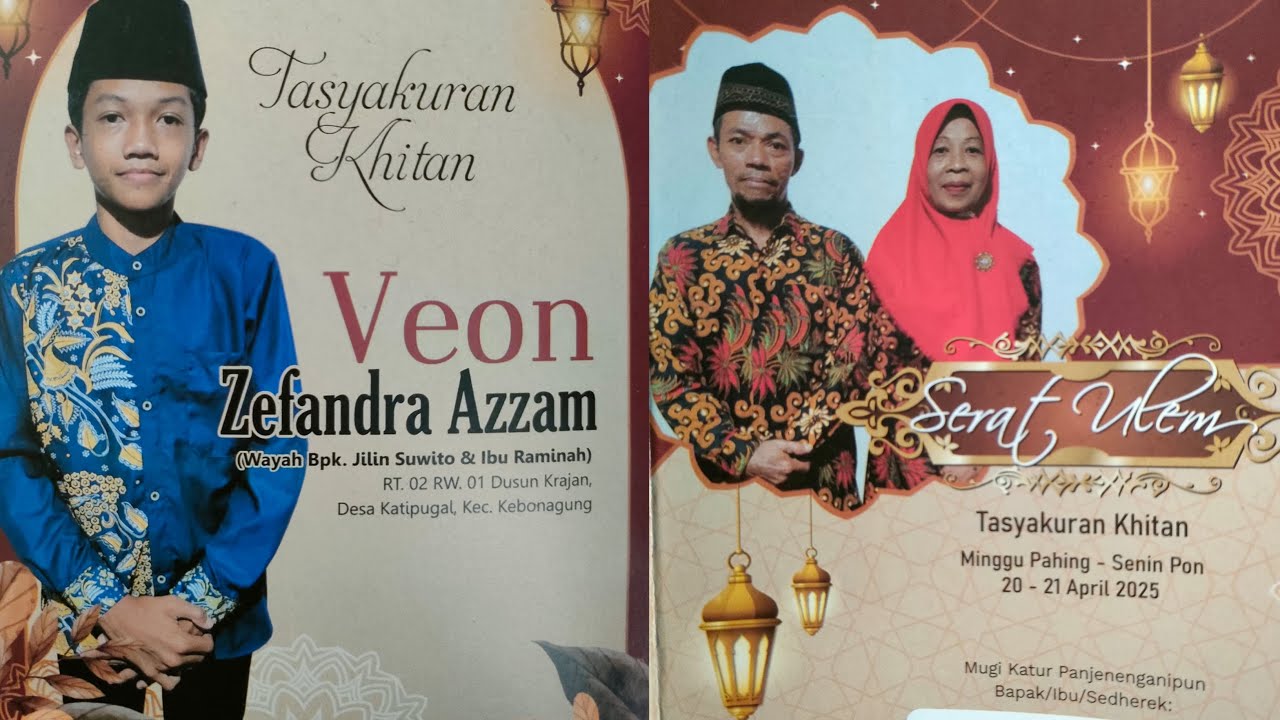 LIVE TASYAKURAN WALIMATUL KHITAN '' VEON ZEFANDRA AZZAM '' DI KED. BPK JILIN, KATIPUGAL - KEBONAGUNG