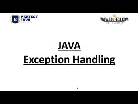 Perfect Java - Exceptions : Exception Handling