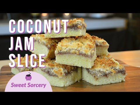 Coconut Jam Slice