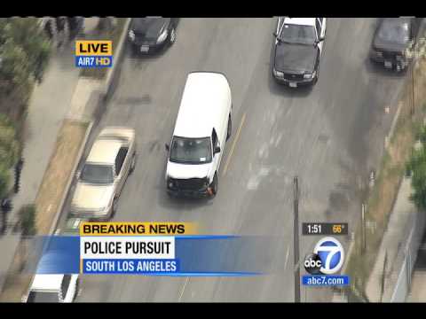 Police Chase in South Los Angeles - YouTube