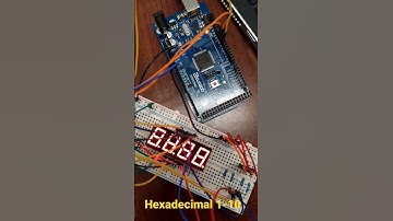 Four Digital Seven Segments Display 1 to 10 in hexadecimal system #arduino #arduinomega