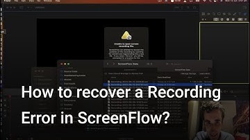 How to recover a Recording Error in ScreenFlow?