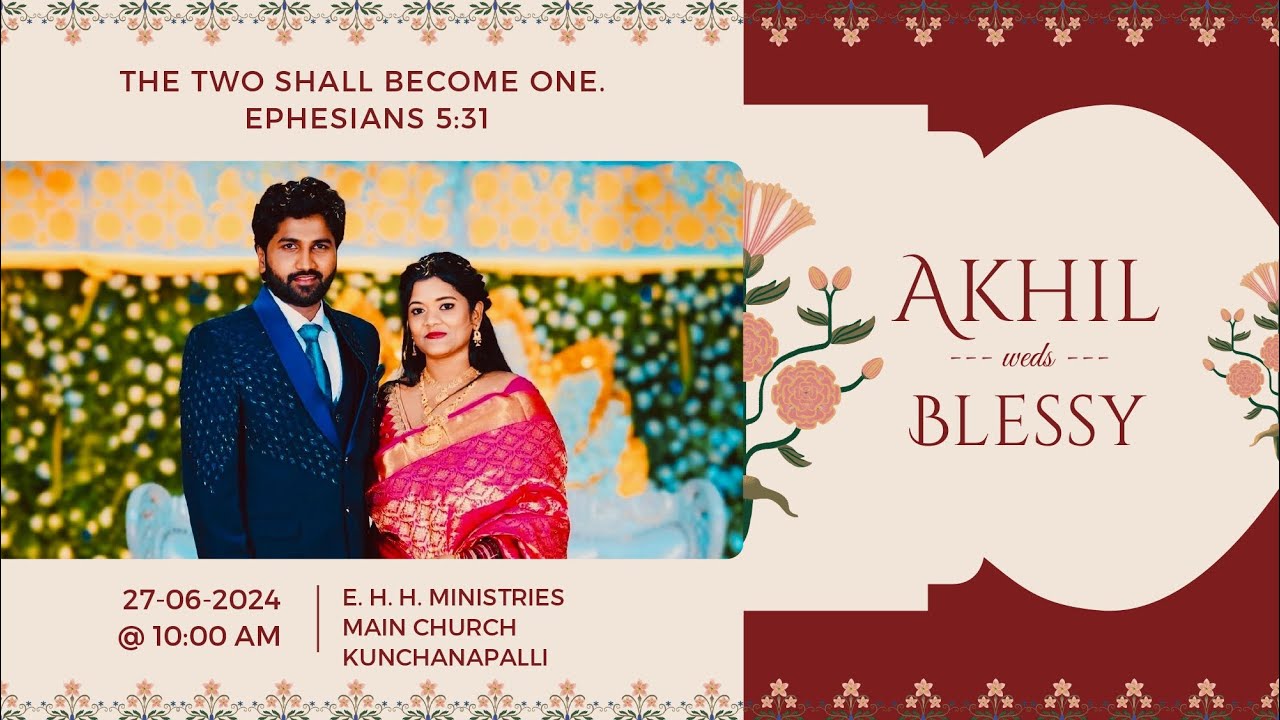 Akhil with Blessy Oliva - #wedding  - #live   - 27-06-2024