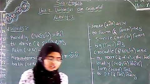 STD-5 ENGLISH UNIT-2 UMBRELLAS ARE COLOURFUL (ACTIVITY-1,2,3)