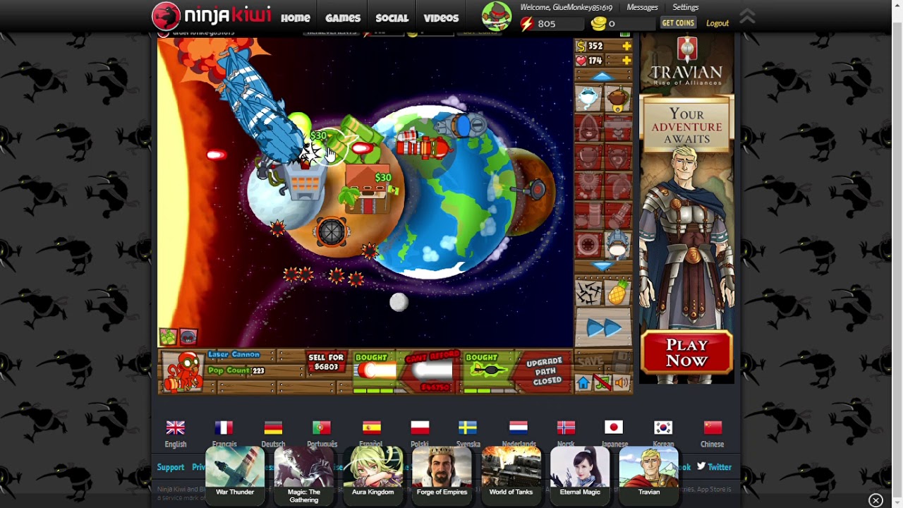 Play Bloons Tower Defense 5 on Ninja Kiwi! YouTube