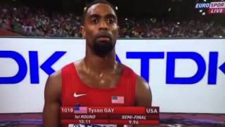 Usain Bolt wins the gold in 9,79 s