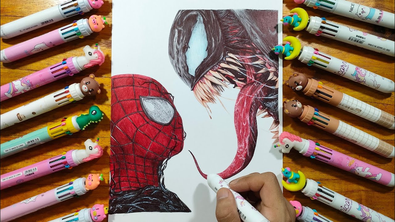 Drawing Spider-Man vs Venom – Epic Showdown