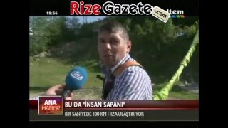 insan sapanı Ardeşen Fırtına vadisinde heyacanı yaşatıyor