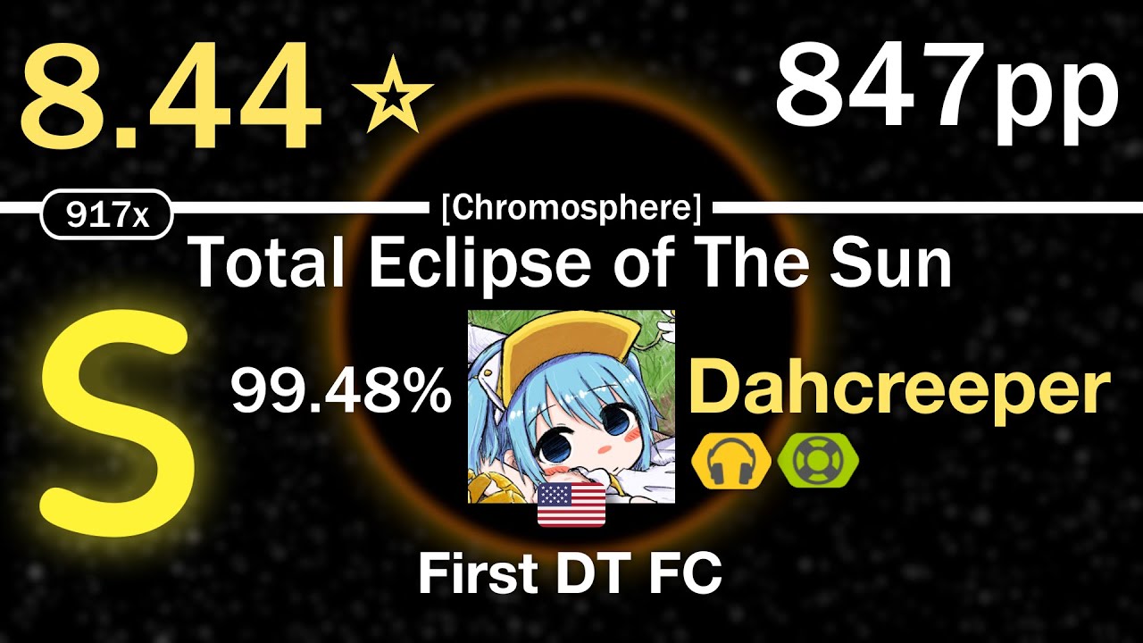 8.44⭐ Dahcreeper | -45 - Total Eclipse of The Sun [Chromosphere] +NCNF 847pp 99.48% FC