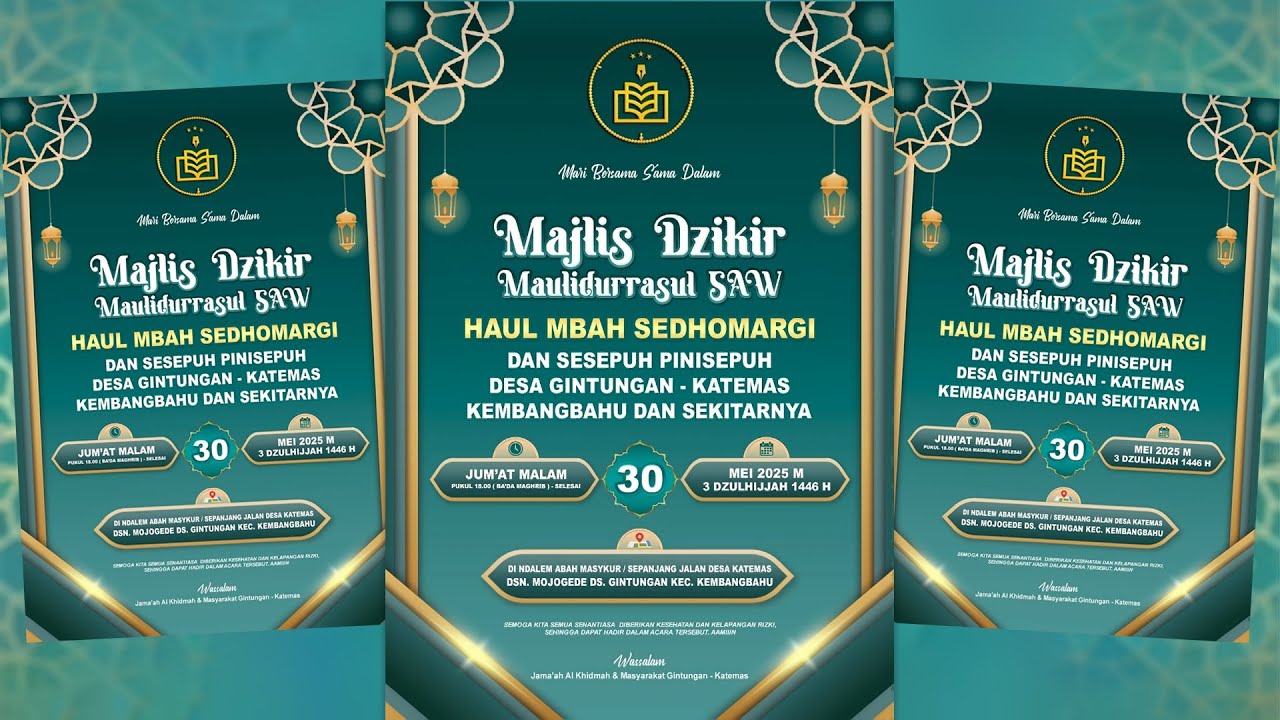 LIVE MAJLIS DZIKIR MAULIDURRASUL SAW. HAUL MBAH SEDHOMARGI DS. GINTUNGAN KETEMAS KEMBANGBAHU