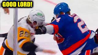 Scott Mayfield Elmer Soderblom Fight Scrap New York Islanders Pittsburgh Penguins 2026 Highlights