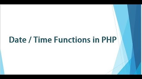 Date Time  Function in PHP (Hindi / Urdu)