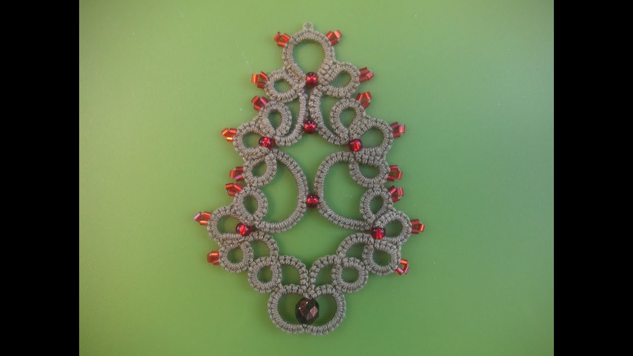 Decorazioni Natalizie Chiacchierino.16 Tutorial Albero Di Natale Chiacchierino Ad Ago Tree Christmas Needle Tatting Frivolite Frivolite Youtube