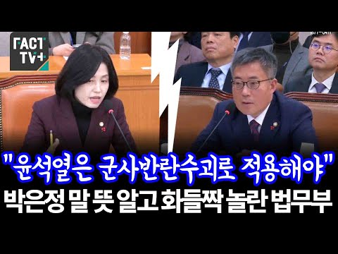 &amp;<strong>quot</strong>;윤석열은 군사반란수괴로 적용해야&amp;<strong>quot</strong>; 박은정 말 <strong>뜻</strong> 알고 화들짝 놀란 법무부