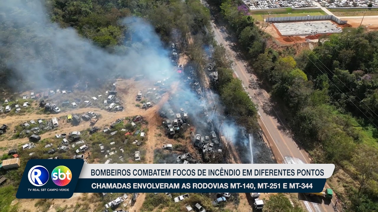 BOMBEIROS COMBATEM FOCOS DE INCÊNDIO EM DIFERENTES PONTOS