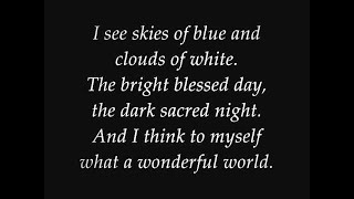 Louis Armstrong - What a Wonderful World 🌏 Lyrics 🌏