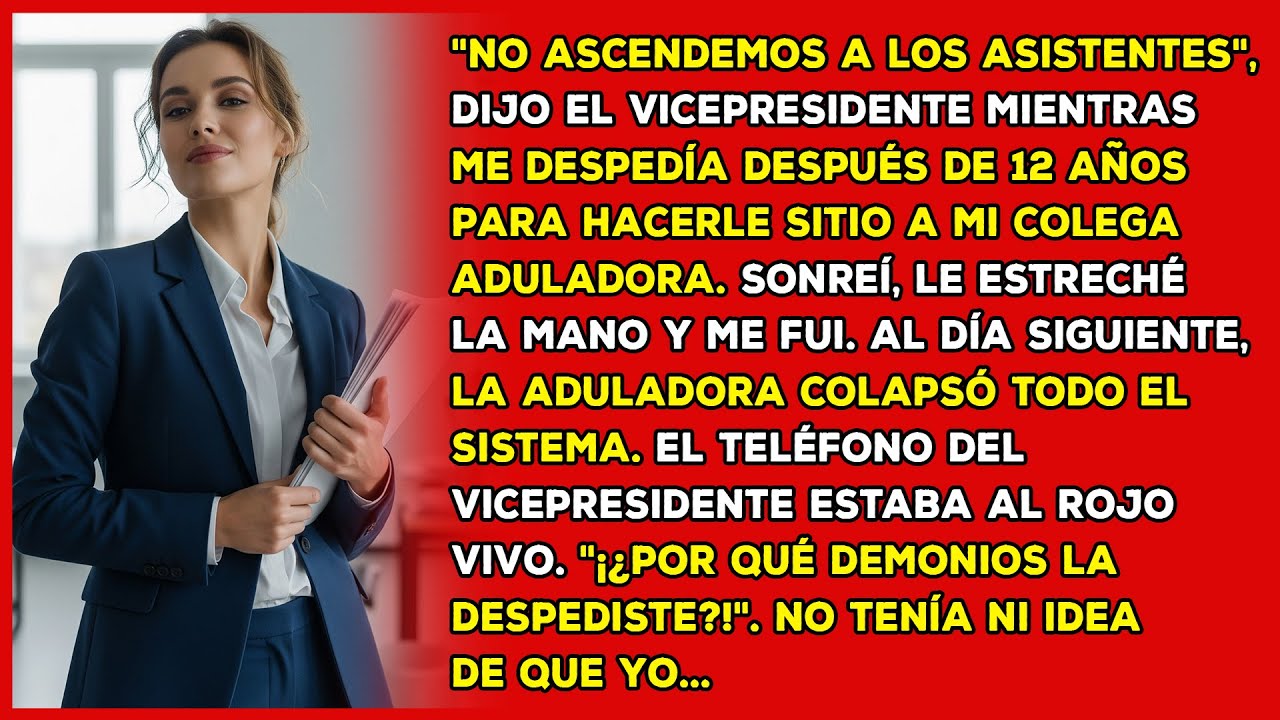 Despedido después de 12 años para hacerle sitio a mi colega aduladora. Un día después...