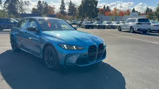 Introducing the 2025 M3 in individual Maldives Blue | 4K Bmw M3 Light Blue