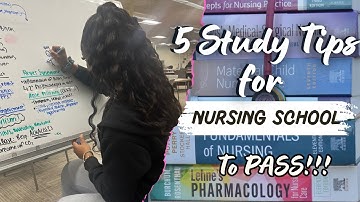 How to STUDY in Nursing School! 5 Tips to make sure you PASS!!