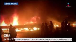 Pipa con más de 30 mil litros de combustible vuelca en la México-Pachuca | Noticias con Paco Zea
