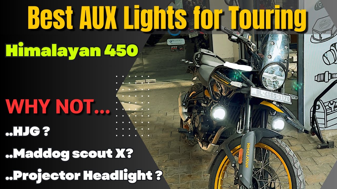 Himalayan 450 AUX Lights Maddog Alpha | SCOUT X vs ALPHA | Installation | Night Test | Not for City?