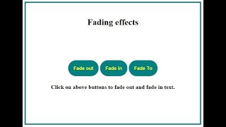 jQuery - Fading Method Practical Exercise