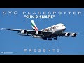 Plane Spotting New York City SUN SHADE ICAO KJFK 4K 